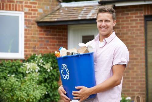 Surveyor offering a free quote for commercial waste removal in Shortlands