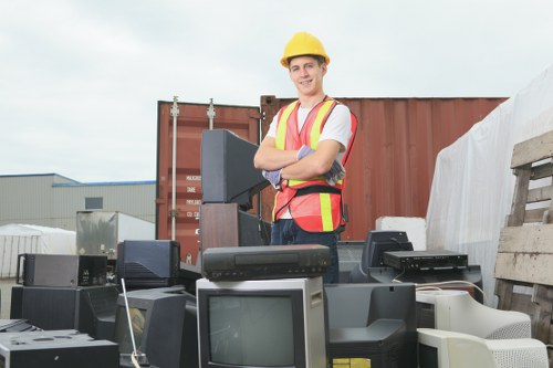 Clean and organized construction area after waste removal